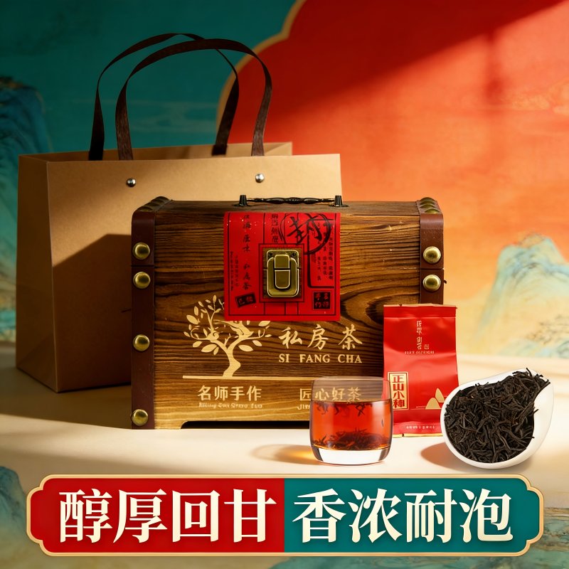 13200217.大红袍茶叶 正山小种红茶 肉桂茶叶  金骏眉 礼盒装 节日送礼包邮