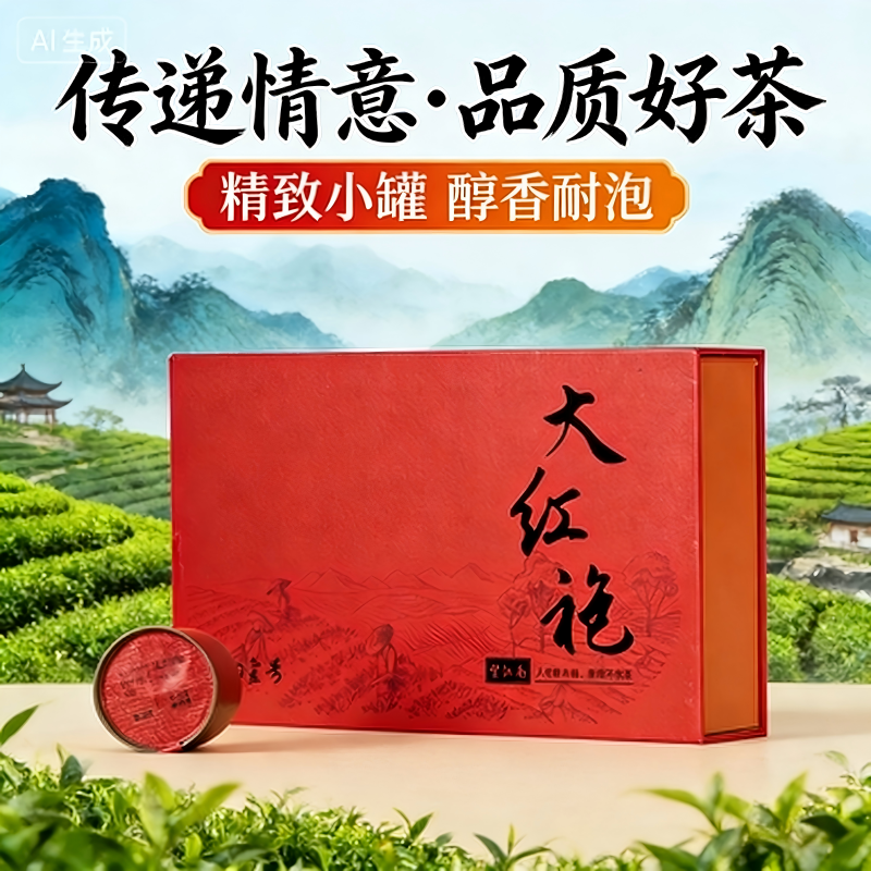 13211207.福建武夷岩茶乌龙茶大红袍独立罐装