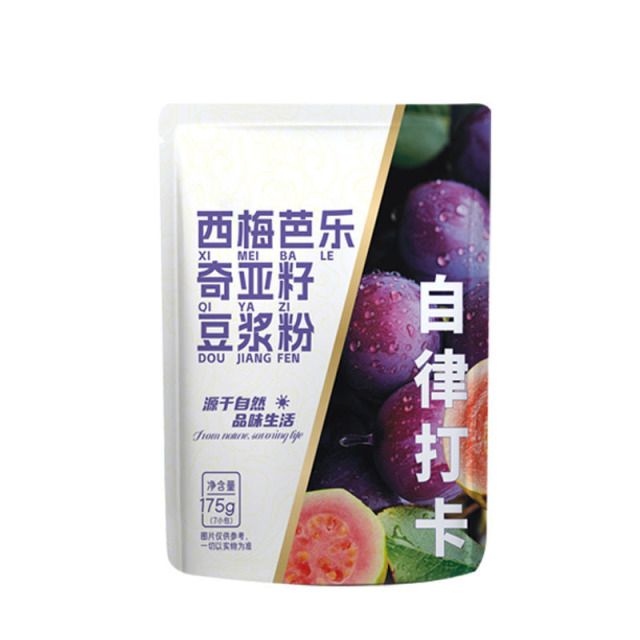 13268759.【买1送1】西梅芭乐奇亚籽纯豆浆粉膳食纤维餐粗粮早餐175g/袋