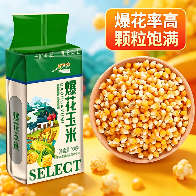 13433261.爆米花玉米粒500克*3袋 球形原料