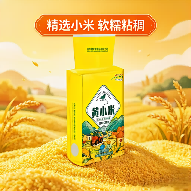 13433265.黄小米500g*2袋 山西新米农家香糯小米五谷杂粮粥粗粮