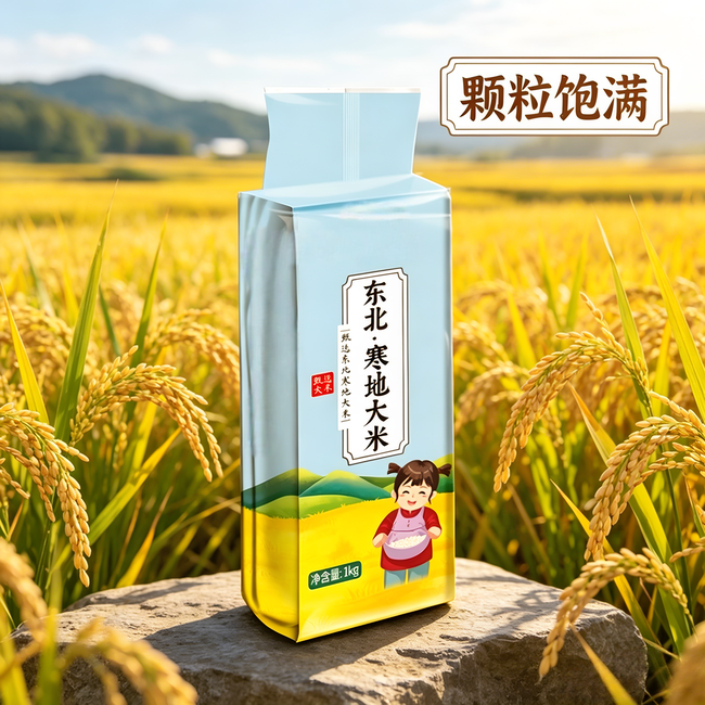 13447929.东北寒地大米1kg*1袋 真空东北珍珠米