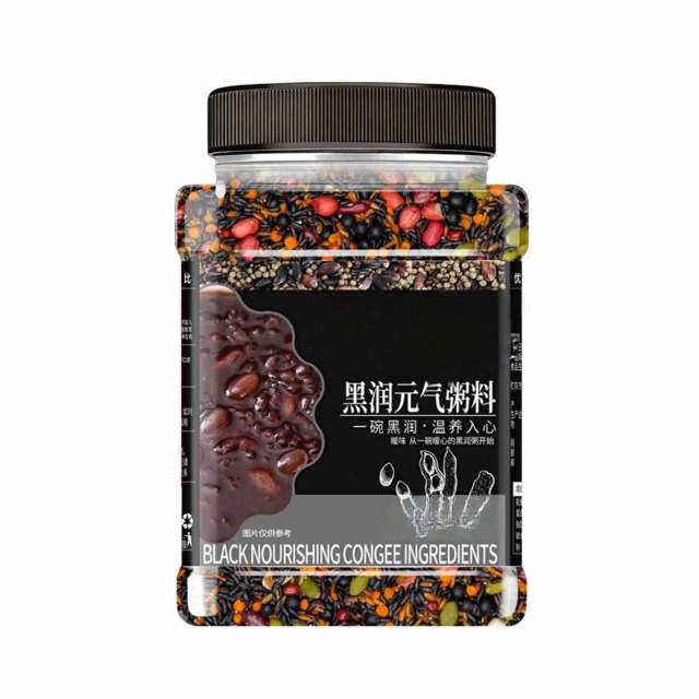 13451499.黑润元气粥1kg*1罐 黑粥绿芯黑豆混合五谷杂粮