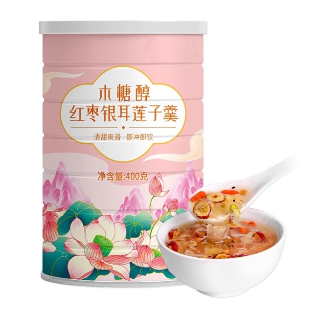 13479159.木糖醇 红枣银耳莲子羹*2罐 藕粉羹颗粒早餐