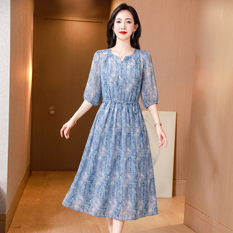 13465867.珍真羊 连衣裙女夏装时尚休闲中长款裙子