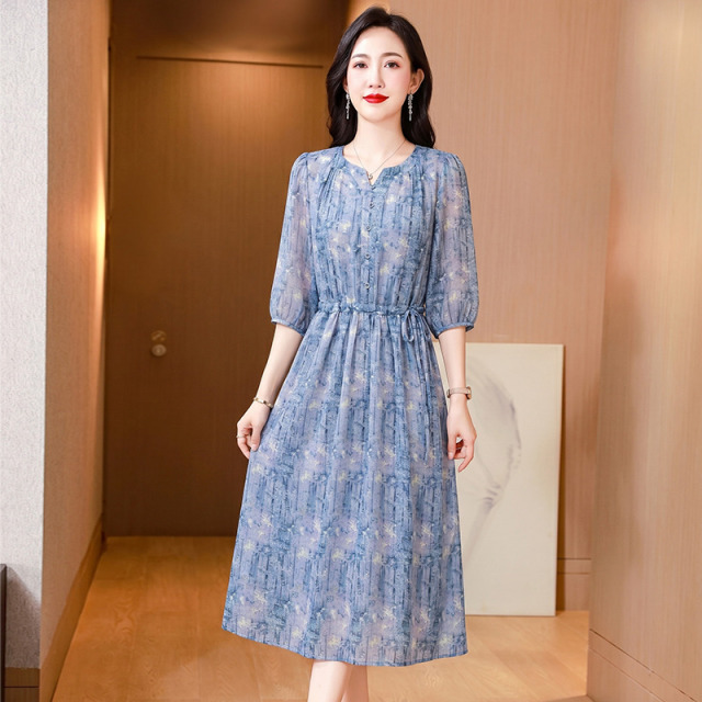 13465867.珍真羊 连衣裙女夏装时尚休闲中长款裙子