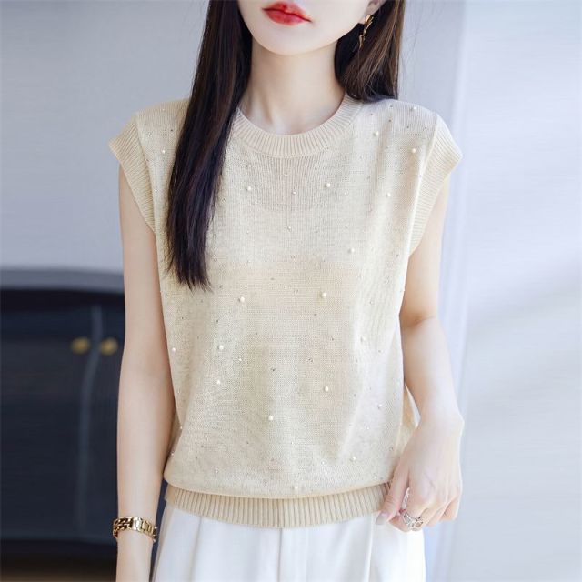 13669153.珍真羊 夏季圆领短袖上衣时尚宽松百搭T恤女