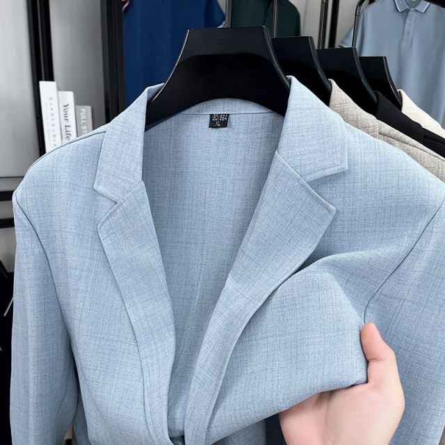 13718761.珍真羊 含亚麻西装外套老钱风单面西服上衣男装