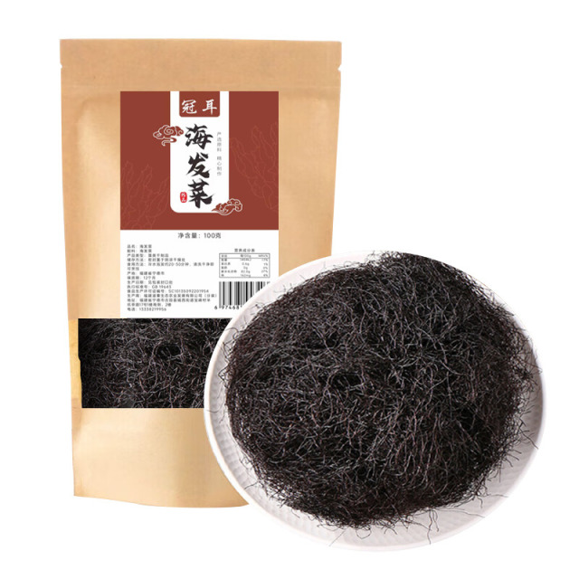 12697874.冠耳 海发菜干货100g 免洗发菜丝头发菜发财菜海藻煲汤食材