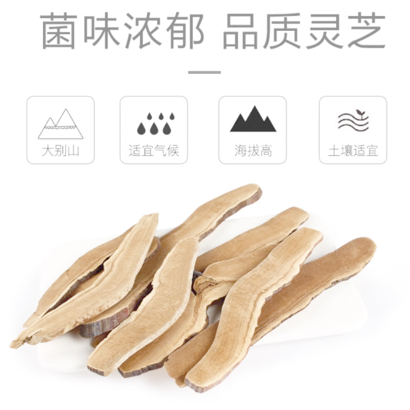 12697865.冠耳 灵芝片60克 赤灵芝切片泡酒煲汤煮茶