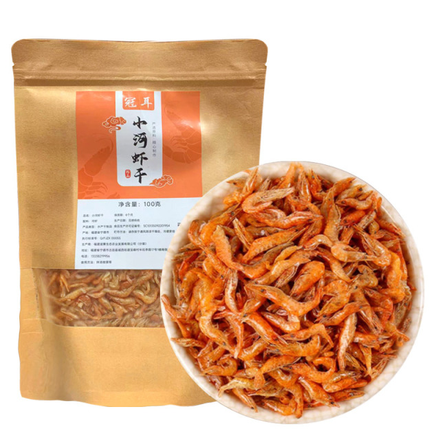 12697859.冠耳 小河虾干100g淡水河虾干货野生河虾农家自晒小虾米虾皮