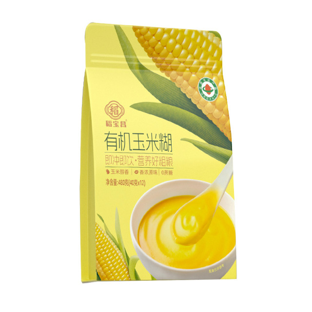 12687485.【饱腹代餐 香醇可口】稻宝昌东北有机玉米糊480g/袋12小包