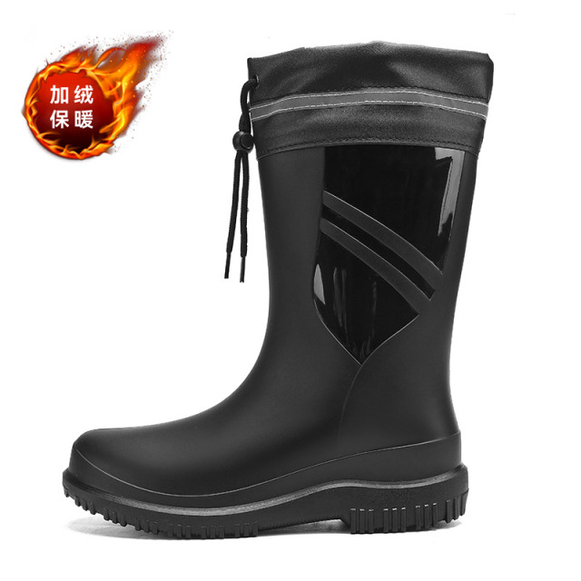 11530234.FANDEI新款防滑防水鞋男士加绒外卖骑手专用雨靴胶鞋