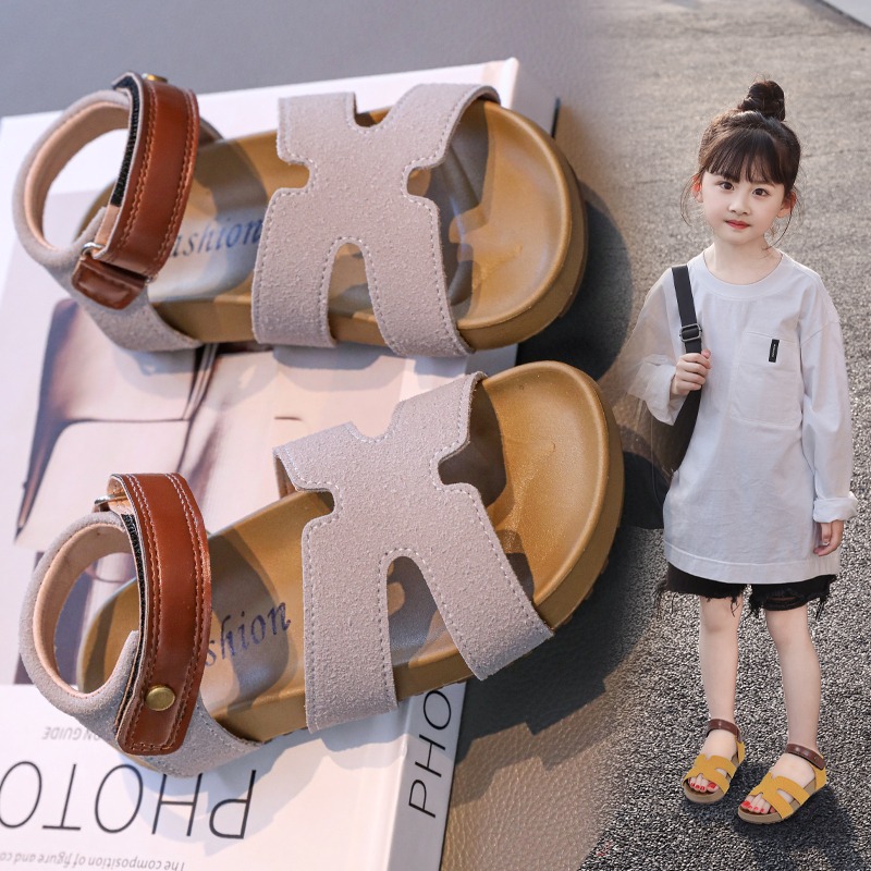 12189375.德国飞鹰女童勃肯凉鞋2025夏季新款小女孩软底防滑沙滩鞋中大童户外凉拖鞋（拍大一码）