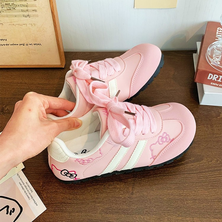 12236207.FANDEI夏季新款平底休闲板鞋女德训鞋百搭低帮大头小白鞋（大一码拍）