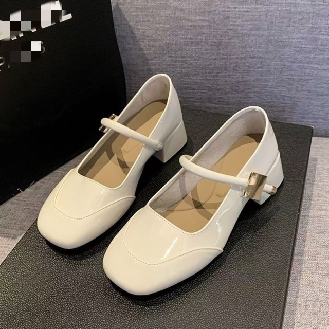12652585.德国飞鹰单鞋女秋季新款法式绝美玛丽珍鞋女士小皮鞋