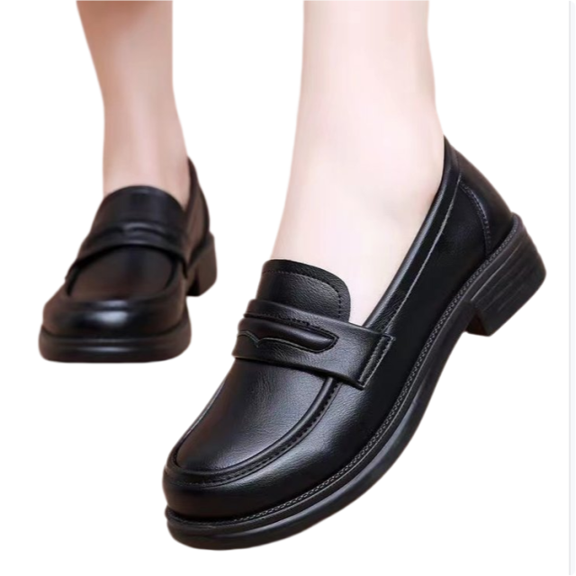 13297917.德国飞鹰软皮单鞋女软底妈妈鞋英伦风小皮鞋