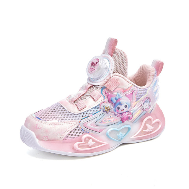 13348925.EH女童亮灯运动鞋2026春夏网面透气旋转纽扣儿童发光老爹鞋潮(拍大一码)
