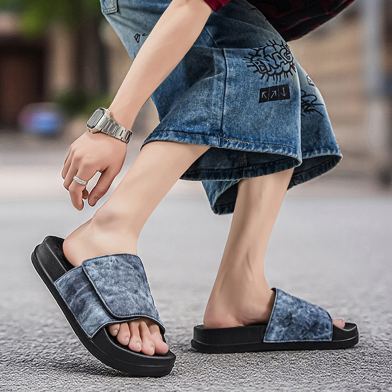 13364698.FANDEI夏季手工男拖鞋厚底一字拖