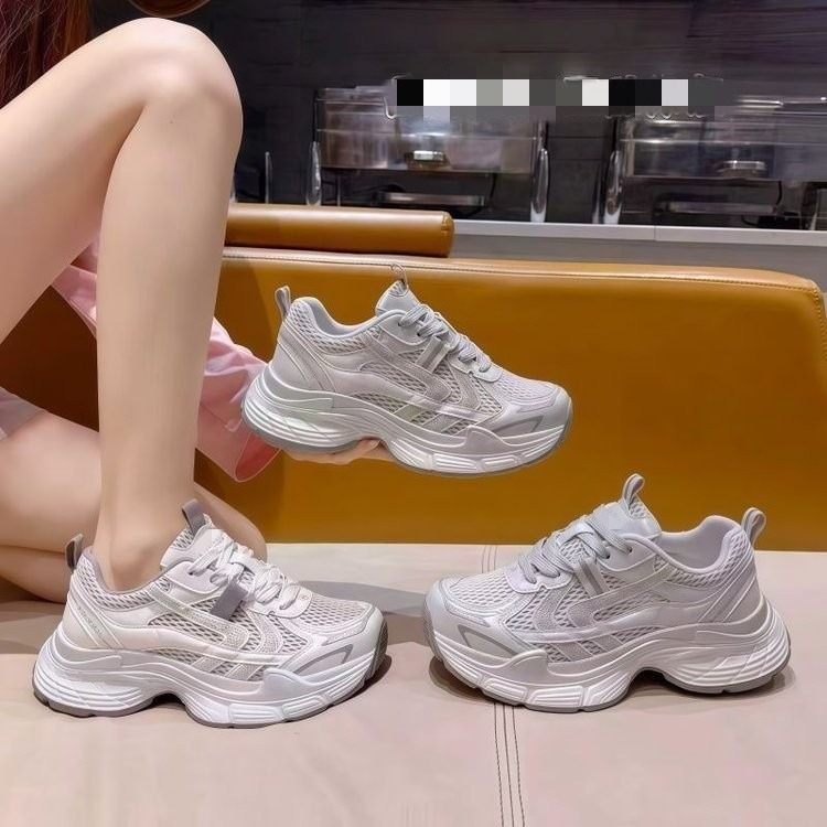 13509650.FANDEI夏季透气网面老爹鞋女2026年新款超轻防滑减震百搭厚底运动休闲鞋