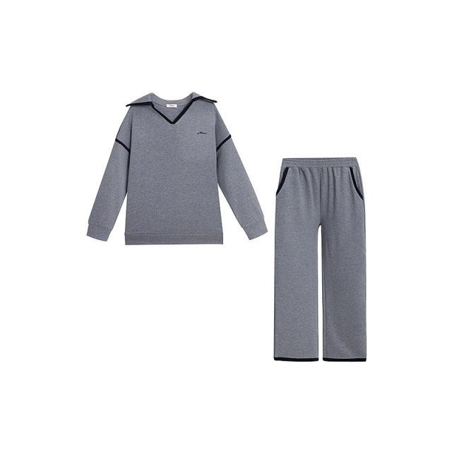 13150735.爱慕 静暖石松V领套头长袖分身套装女式家居服套装AM46C441