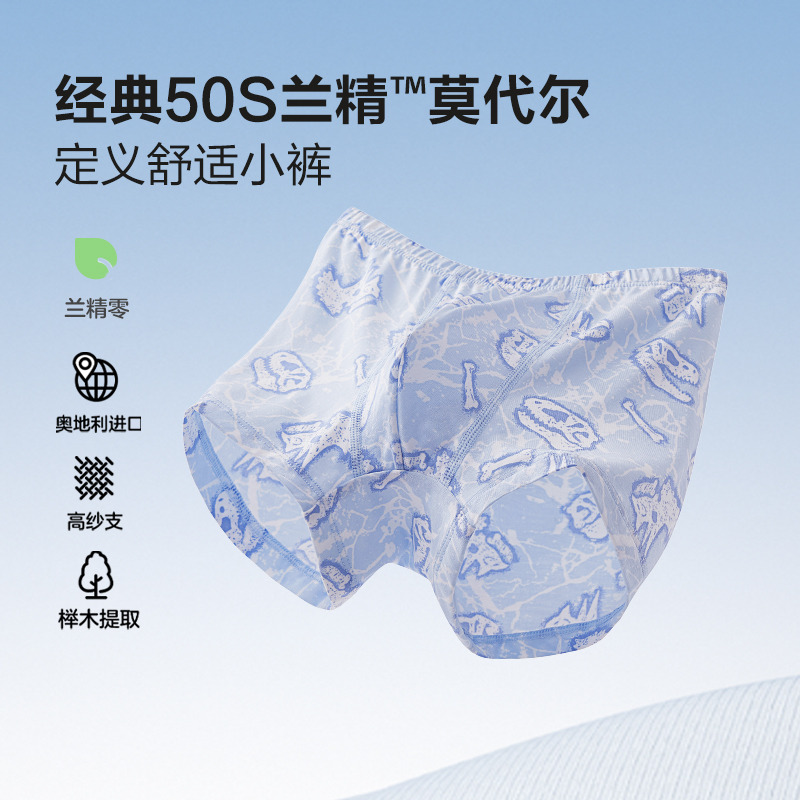 13790114.【2条装】爱慕儿童男童内裤分阶裤天丝莫代尔二阶儿童裤男童平角内裤平角