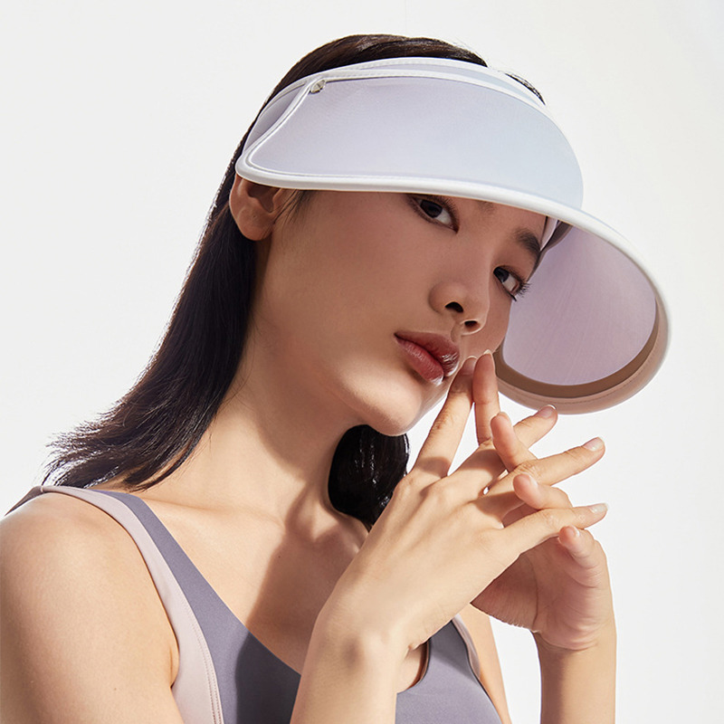 10860262.望远行 遮阳帽女款大帽檐夏天沙滩遮阳帽户外骑车出游遮脸空顶帽秒杀