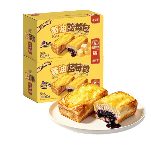13484244.一只小叉叉黄油蓝莓包400g*2箱