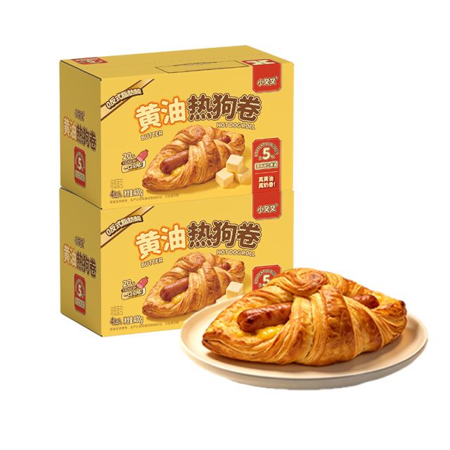 13484269.一只小叉叉黄油热狗卷400g*2箱