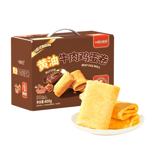 13638141.一只小叉叉牛肉鸡蛋卷400g(30包)