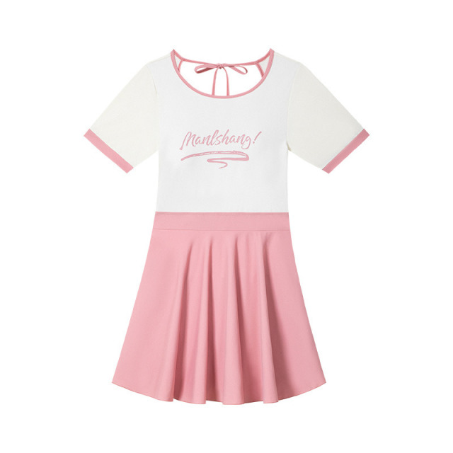 10452388.巴洛尼莫女款泳衣夏季新品连体甜美清新高腰显瘦泳装海边沙滩涉水度假泳衣YY8894