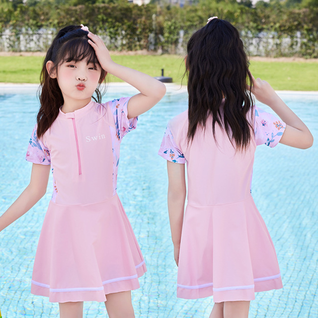 10467528.巴洛尼莫儿童泳衣夏季新款小中大童女孩休闲涉水运动泳衣泳裙学生游泳装备YY601