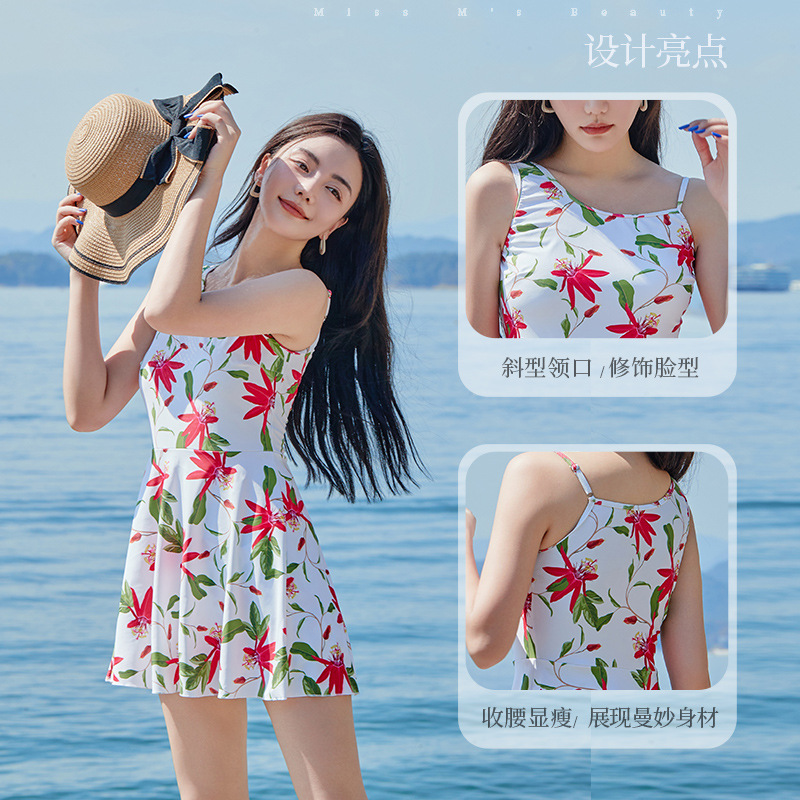 10933653.巴洛尼莫比基尼新款遮肚显瘦小胸保守泳装小香风温泉bikini高腰设计泳衣YY8874