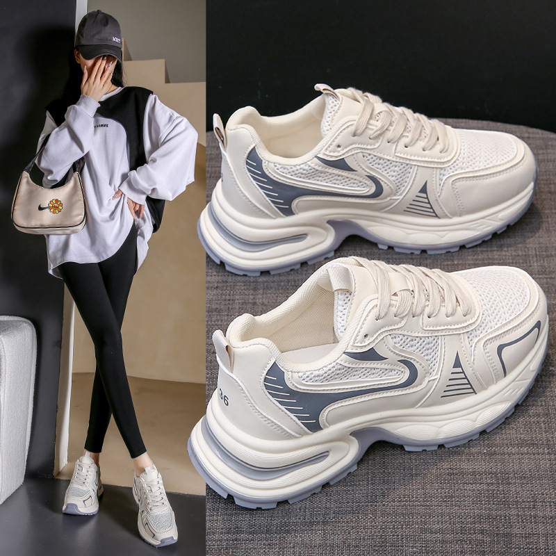 11139412.巴洛尼莫ins韩版新款老爹鞋女2024春季运动跑步鞋休闲鞋厚底鞋子XZ202