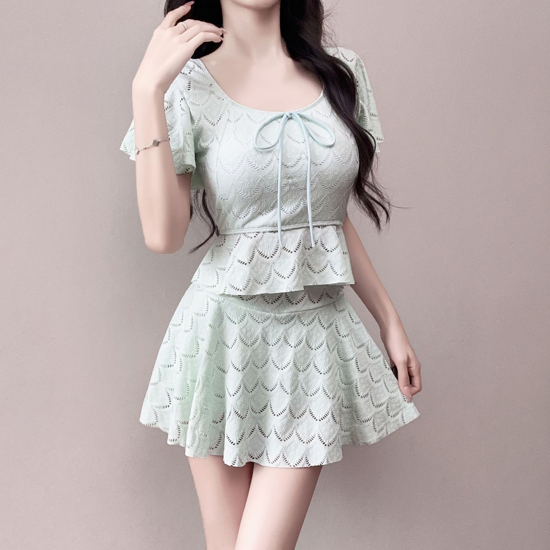 13603962.巴洛尼莫2026分体泳衣女小清新保守两件套泡温泉显瘦仙女范泳装YY76023