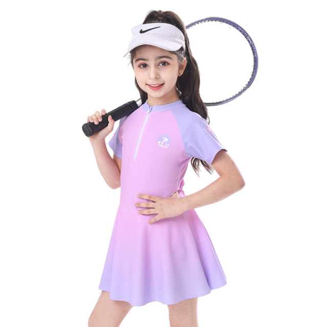 13604067.巴洛尼莫2026儿童泳衣女童韩版渐变公主裙游泳衣夏季泳衣套装YYCG209