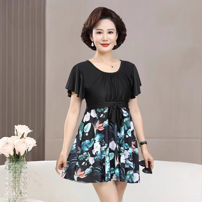 13395920.巴洛尼莫保守中老年泳衣女妈妈2026新款遮肚显瘦连体如厕式大码泡温泉泳装YYPXY18009