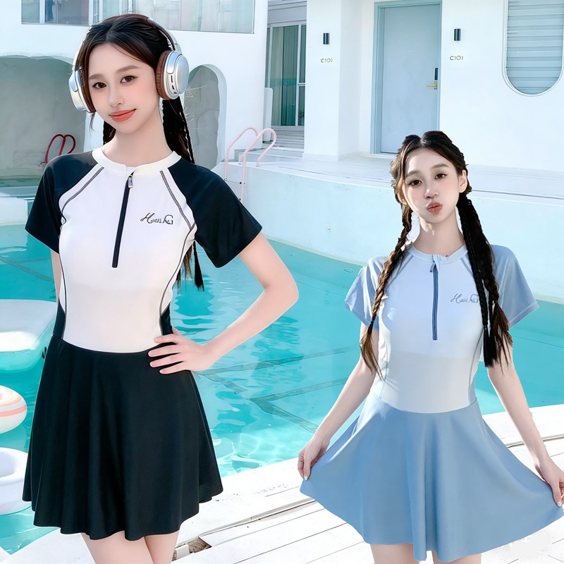 13603969.巴洛尼莫运动游泳衣女士连体保守2026夏季新款专业裙式温泉泳装YY6622