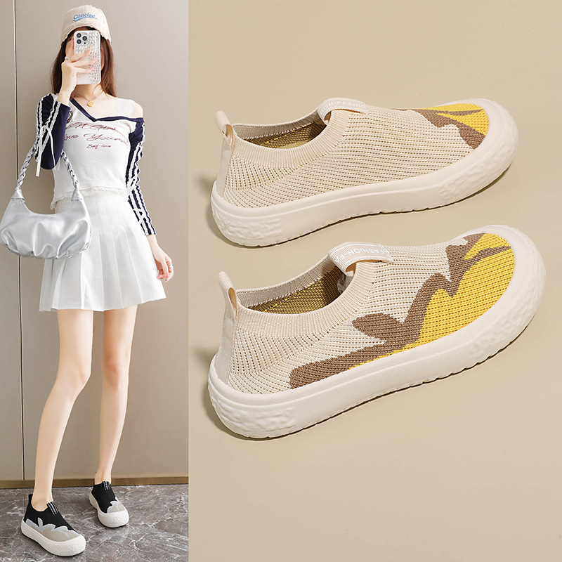 13428149.巴洛尼莫2026夏季网面单鞋新款韩版ins女学生厚底透气休闲街拍XZFB5510