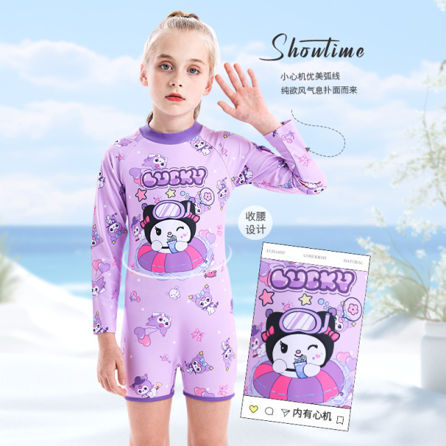 13681580.巴洛尼莫2026夏季新款卡通儿童泳衣女童连体ins宝宝保守游泳训练套装YYCG236