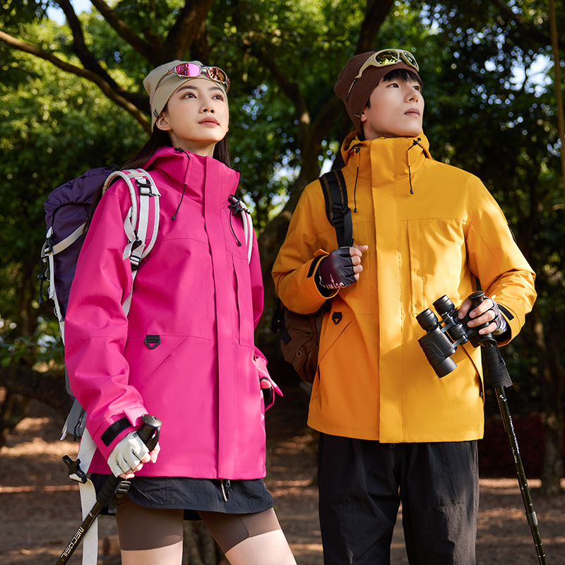 13850238.巴洛尼莫新款情侣单层冲锋衣女户外防风防泼水登山服外套男女同款JK26188