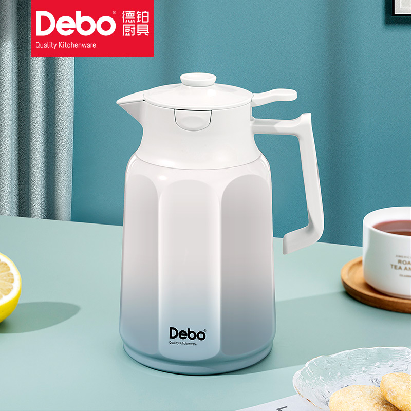 10724838.Debo德铂海伦娜食品级316不锈钢材质八角保温壶1.6L