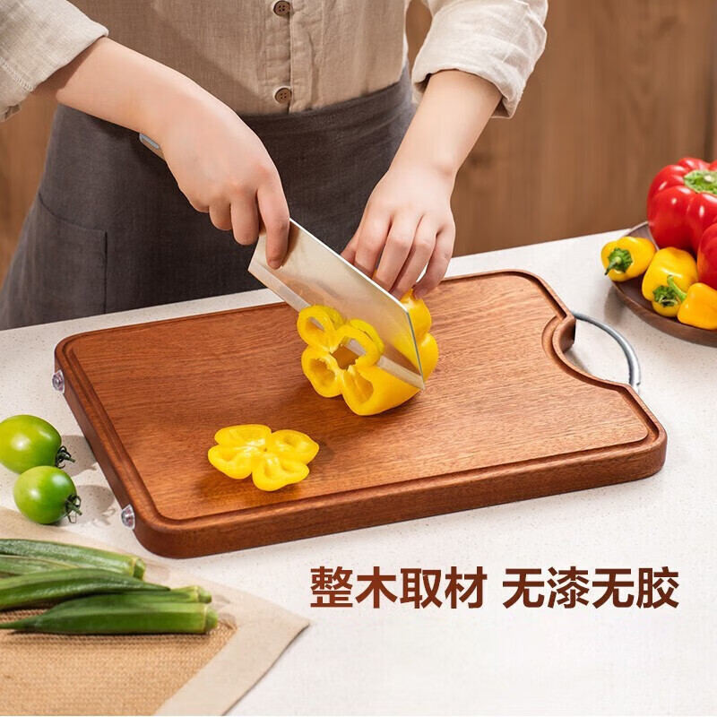 10967322.苏泊尔(SUPOR)砧板乌檀木整木菜板实木加厚加大架子家用擀面案板方形剁骨切菜板