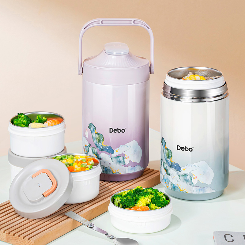 11108148.Debo德铂宝墨坊保温提锅 3层 2100ml