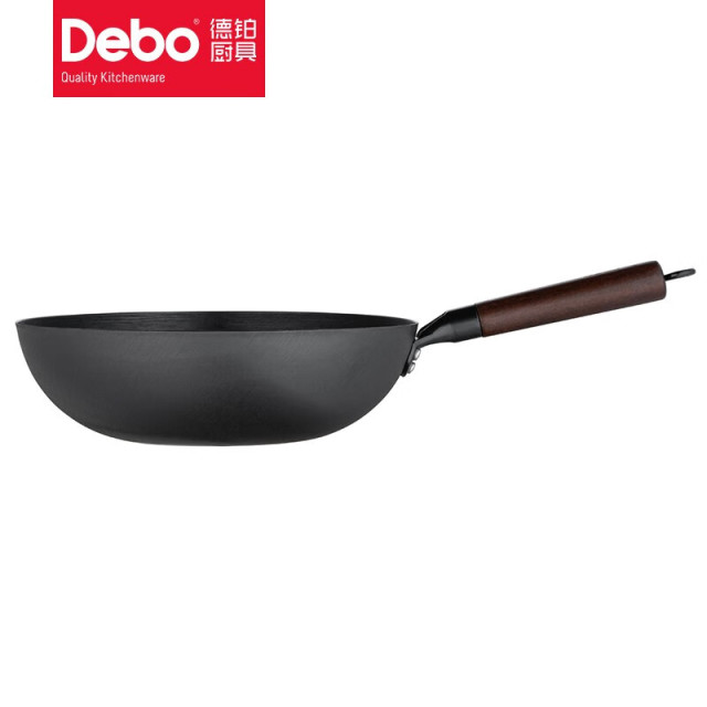 11135093.Debo德铂哈蒙德炒锅家用炒菜锅32cm高纯度精铁打造耐磨防锈