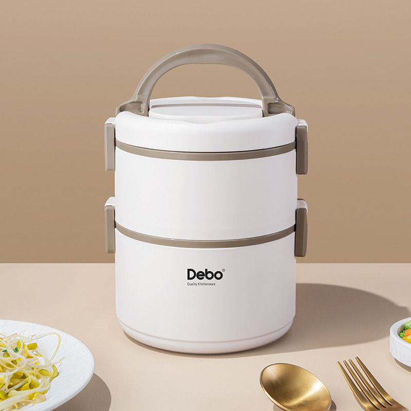 11560049.【新品】Debo 德铂美拉德304不锈钢饭盒双层便当盒