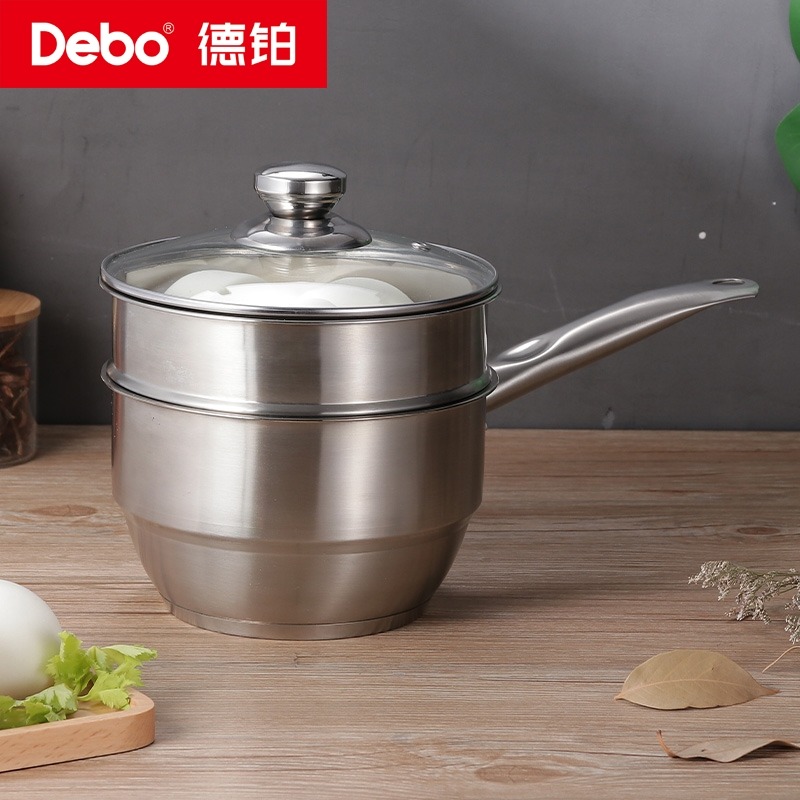 6733174.Debo 德铂卡贝尔奶锅不锈钢小汤锅 奶锅煮热牛奶锅电磁炉锅