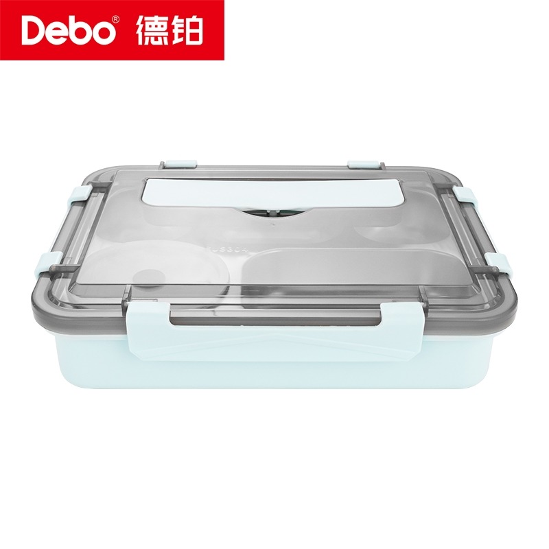 7234033.Debo德铂迪亚斯便携饭盒五格1.4L大容量不锈钢餐盘