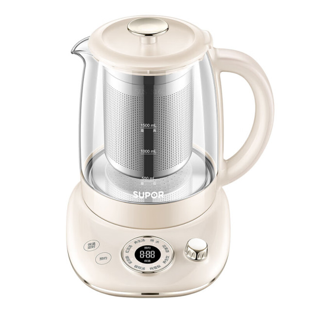 11668510.苏泊尔(SUPOR)苏泊尔养生壶1.5L煮茶器 316L不锈钢电水壶恒温烧水壶花茶壶保温1.5L【送礼优选】