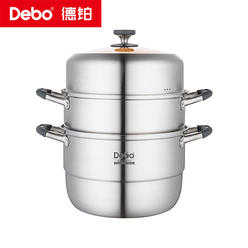 12168506.Debo德铂艾略特316不锈钢蒸锅30cm